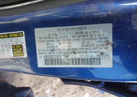 2007 Mazda Cx-7 Touring из США, поврежденный, VIN JM3ER293070124761